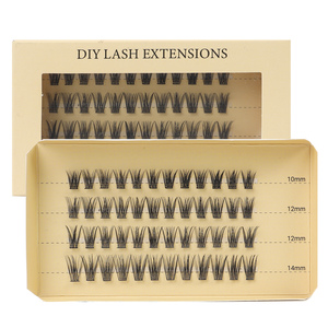 Pestañas Pre-Encoladas con Base Pre-Adherida, Duración de 7-14 Días, <span class=keywords><strong>XXL</strong></span>, Pestañas Coreanas de PBT Pre-Encoladas en Racimo - Product Image 1