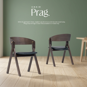Modern Solid Wood <b>Dining</b> <b>Chair</b> with Upholstered Seat Geometric Backrest Angular Legs for Home Furniture in Villa Hotels - Product Image 3