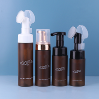 Flacon à pompe en mousse plastique marron mat personnalisé 100/120/150/200ml Distributeur de cosmétiques moussants Emballage pour pulvérisateur à pompe à lotion