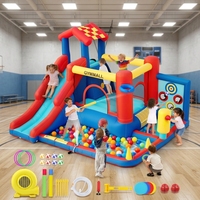 FBSPORT Pastell-Hüpfburg Weichspielgeräte Zaun Kleinkind-Indoor-Spielplatzausrüstung Spielplatz im Freien für Größere Kinder