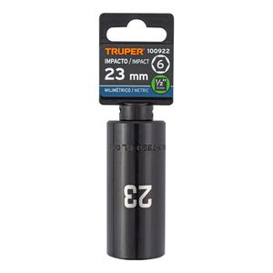 Truper D-7323-ML presa a impatto lunga 23 mm 6 punti 1/2 'Drive finitura cromata personalizzabile supporto OEM per la manutenzione - Product Image 1