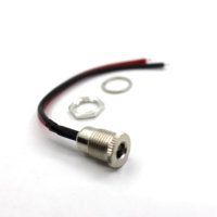 Connecteur femelle DC-099 5,5 mm x 2,1 mm nickelé pour montage sur panneau, prise d'alimentation DC 5,5*2,1 5,5*2,5 5,5X2,5 DC099