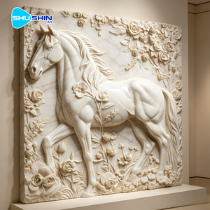 Relieve <span class=keywords><strong>de</strong></span> Animales en Mármol Tallado a Mano OEM, Mural Artístico 3D <span class=keywords><strong>de</strong></span> Alta Calidad para Decoración Interior <span class=keywords><strong>de</strong></span> Villas, Salas <span class=keywords><strong>de</strong></span> Estar y Pasillos - Product Image 4
