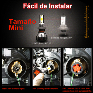 Focos UG5C <span class=keywords><strong>Lumière</strong></span> LED 6000K 360 Faisceau Réglable 12V Canbus Compatible <span class=keywords><strong>avec</strong></span> H3 H1 9005 9006 Modèle 36W Puissance pour Voitures - Product Image 4