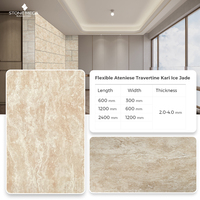 Décoration d'intérieur haut de gamme, panneaux muraux en pierre de porcelaine souple, revêtement extérieur en pierre de travertin flexible, carreaux muraux flexibles MCM
