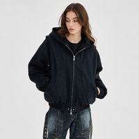 Chaqueta Bomber Unisex/Femenina 2026 con Logotipo Personalizado, Estilo Vintage, Lona Lavada, Forro de Piel Sintética, Capucha, Estilo Urbano, Talla Grande, MA-1