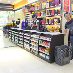 Großhandel mode cash register-Benutzer definierte Lebensmittel geschäft Cash Counter Mode Marmor Einzelhandel Convenience Store Checkout Counters Cash
