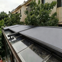 Auvent de toit de maison rétractable électrique en acrylique/polyester, pare-soleil extensible horizontal, lucarne, villa, jardin extérieur, télécommande