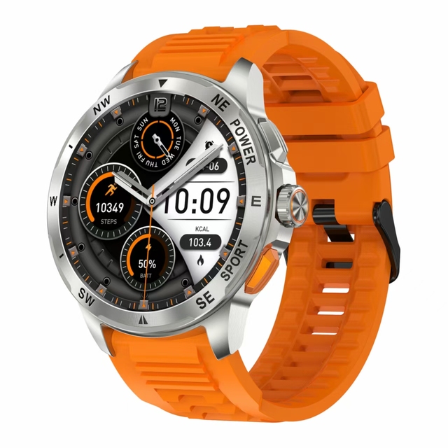 2025 AK77 Men's Sport Smartwatch 1.43 Inch AMOLED Screen Heart Rate Sleep Tracker IP67 4-Day Battery for Bluetooth Call Voice