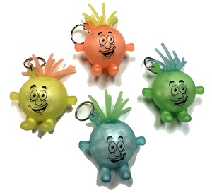 Special Promotion Gift Stress Ball Key Chain Glow in the Dark Toys