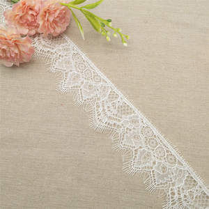 Eyelash Lace Ribbon Eco-Friendly Nylon Blend Floral Pattern Luxury Elegant Trim for <b>Wedding</b> <b>Dresses</b> Clothing Accessories - Product Image 1