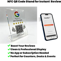 2026 Akıllı NFC Dokunmatik İnceleme Standı Akrilik QR Kodlu Tabela Tutucu (Google, Facebook ve Sosyal Medya için)