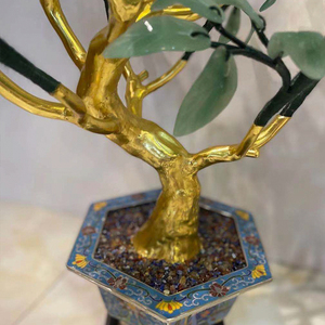 Hotel decoración interior lujo ágata natural melocotón Jade fruta bonsái - Product Image 5