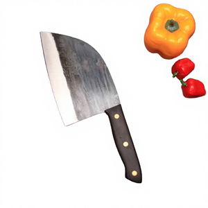 Couteau de boucher serbe forgé en acier à haute teneur en carbone de 6,7 pouces, couteau de chef droit avec manche en bois pour cuisine domestique - Product Image 1