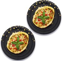 Assiette en papier jetable moderne de 9 pouces en feuille d'or noire Cheers to 30 Years 30th Birthday Anniversary Party Supplies
