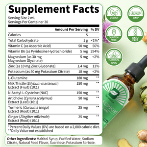 Integratore per il Fegato e Riparazione Intestinale con Curcuma, Zenzero, Carciofo, NAC, Siliimarina e Zinco, Vegano, 60ml - Product Image 4