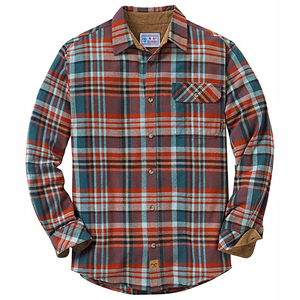 <span class=keywords><strong>Amazon</strong></span> Venta caliente de los hombres de franela de algodón de <span class=keywords><strong>manga</strong></span> <span class=keywords><strong>larga</strong></span> de cuadros campamento camisa - Product Image 2