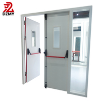 Porte double en acier sur mesure, résistante au feu, pour bureau, école, entrée, résistante à la chaleur, ignifuge, design en acier