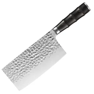 7 inç Cleaver kasap kıyıcı çin bıçak 5cr15 paslanmaz çelik ile ergonomik Ergonomic ahşap saplı