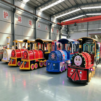 Train à vapeur pour zone touristique, attraction familiale, mini-train électrique sans rails de style carnaval