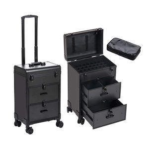 Professional Makeup Trolley Case Large Capacity Fashionable Universal Wheel Cosmetic <b>Box</b> Drawers for Jewelry Suitcase - Product Image 1
