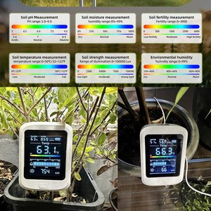 เครื่องวัดดินดิจิตอล 6 in 1 วัดค่า pH ความชื้น อุณหภูมิ ความชื้นในอากาศ แสง สำหรับดูแลสวนและพืช - Product Image 3