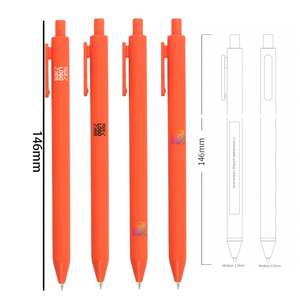 Bolígrafos de Plástico al por Mayor, Color Caramelo, Económicos, Multicolores, Recubiertos de Goma, para Regalos, con Logotipo Personalizado Impreso, para Papelería - Product Image 2