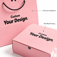 Juego de Cajas para Pastelería Rosa Delicado, Personalizado, Reutilizable, Reciclable, de Cartón de Grado Alimenticio, con Laminado Mate y Grabado en Relieve