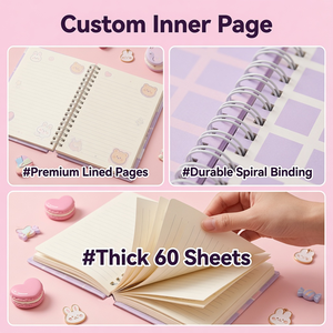 Cuaderno Personalizado con Logotipo Kawaii para Chicas, Cuaderno Creativo A5 A6 de Tapa Dura y Tapa Blanda, Libreta Económica, Agenda, Papelería al por Mayor, Regalo - Product Image 3