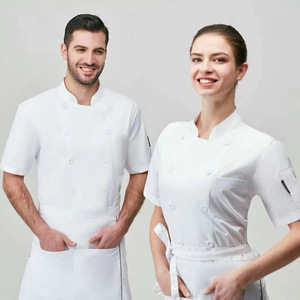 Chef Uniform Set Long Sleeve White Cotton Workwear For Restaurants And Western Cuisine Chefs Autumn Winter - Product Image 2