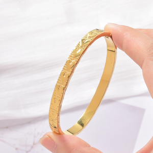 Zeadear Stylish Adjustable Open Cuff Textured Heart Bulk <b>Engraving</b> Lightweight Premium Timeless Stainless Steel <b>Bangles</b> Unisex - Product Image 3