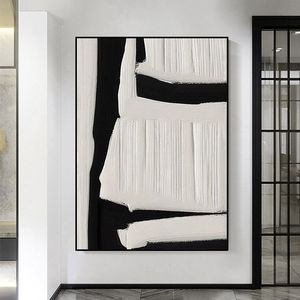 Lienzo abstracto moderno personalizado pintura al óleo de lujo Simple hogar pared arte lienzo decorativo negro blanco diseño estilo Art <span class=keywords><strong>Deco</strong></span> - Product Image 3