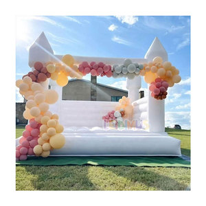 Château Gonflable Blanc Commercial avec <span class=keywords><strong>Piscine</strong></span> à Balles, Toboggan Aquatique et <span class=keywords><strong>Piscine</strong></span> – Idéal pour Mariages et Locations - Product Image 1