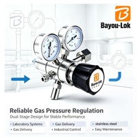 Régulateur B17 à deux étages en acier inoxydable, entrée 300 bars, haute précision, haute pression différentielle, pour N2, Ar, He, CO2, GPL, produits corrosifs de haute pureté, 1/4 NPT