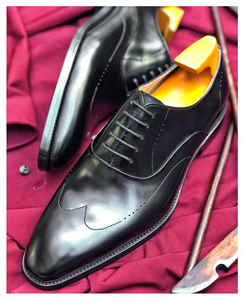 Zapatos Formales de Cuero de Grano Completo de Lujo para Hombre - Oxfords de Negocios con Detalles Hechos a Mano, Comodidad para el Trabajo, Bodas y Entrevistas - Product Image 2