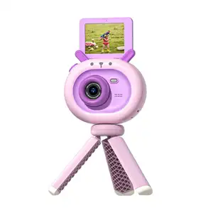 Nhà Máy Giá trẻ em máy ảnh mô hình mới bé máy ảnh lật màn hình 180 độ phim hoạt hình selfie máy ảnh với đứng cho trẻ em