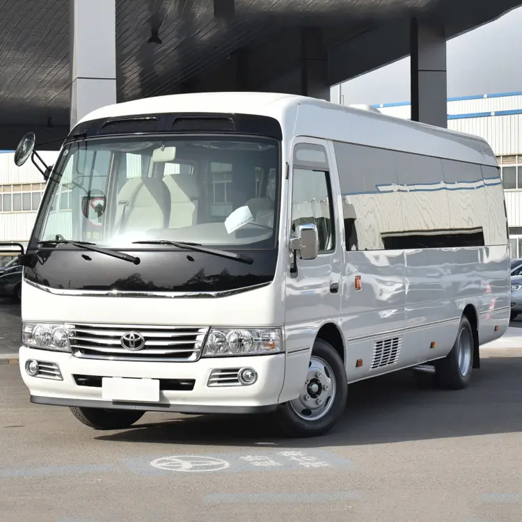 Sıcak satış toyota kullanılan dizel ven otobüs 23 koltuklar mini lüks şehir antrenörü seyahat otobüsleri afrika için