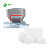 Filtre en mousse céramique d'alumine frittée poreuse pour fonderie industrielle, filtration de métaux fondu, traitement par pliage