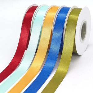 Pita Satin Poliester Dua Sisi 2cm 100 Yard untuk Pembungkus Kado Natal Hanukkah Karangan Bunga Kerajinan DIY-Fashion - Product Image 4