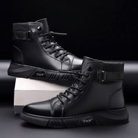 Chaussures de travail basses noires pour hommes, en cuir, antidérapantes, semelle en caoutchouc résistante à l'usure, baskets décontractées d'extérieur, vente en gros OEM ODM