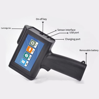 Máquina impresora de inyección de tinta de codificación de número de lote de código de fecha QR portátil semiautomático nuevo Motor PLC máquina de codificación de impresión a granel