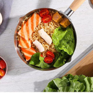 Casserole multi-sections en acier inoxydable compatible avec les plaques à induction, avec wok antiadhésif, équipement de cuisson écologique et durable - Product Image 2