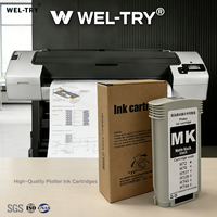 Cartucho de Tinta para Plotter WEL-TRY HP72, Tinta Completa con Chip para Impresoras HP DesignJet T610, T770, T790, T1200, T1300, T795, T1100, T2300