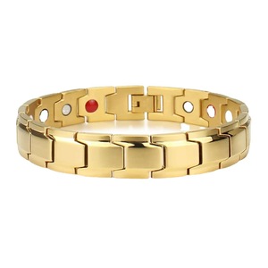 Pulsera Magnética Ajustable Unisex con Diseño Geométrico en Plata, Oro, Negro y Rojo, Regalo de Joyería WSL017 - Product Image 5