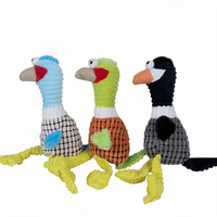 Jouet pour chien Kinghon, oiseau en peluche amusant de dessin animé, couineur, avec long cou et longues pattes, jouet interactif à mâcher et à tirer