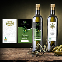Premium Maßgeschneiderte Olivenöl-Design-Verpackungsaufkleber Metallische Goldfolie Logo Selbstklebende Strukturierte Drucketiketten für Olivenölflaschen