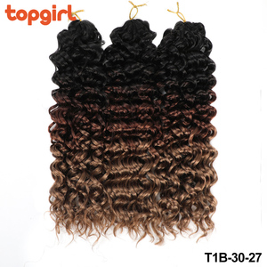 18 Pouces Synthétique Crochet Tresses <span class=keywords><strong>Freetress</strong></span> Bouclés Tressage Extensions de Cheveux Bohème GoGo Curl Crochet Cheveux Blonde Vague d'Eau - Product Image 4