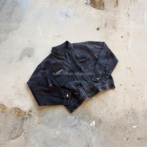 Custom High Quality Two Piece Set Button up Japanese Selvedge Raw Jacket and Jeans <b>Pants</b> Heavyweight Vintage Wash Denim Set Men - Product Image 2