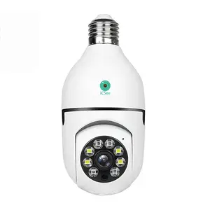 ICSEE 2MP Cctv אור הנורה מצלמה אלחוטי שני דרך דיבור אוטומטי מעקב אבטחת Wifi 1080P אור הנורה Ptz מצלמה עם E27 שקע