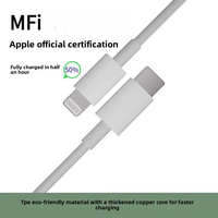 Câble USB-C certifié MFi de haute qualité, charge rapide PD 27W, synchronisation des données pour iPhone 14/13/12/11/8 Plus et iPad, téléphone portable